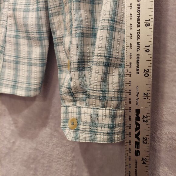 Rugged Exposure Vented Blouse womens M outdoor roll tab sleeve button up plaid - Picture 7 of 13